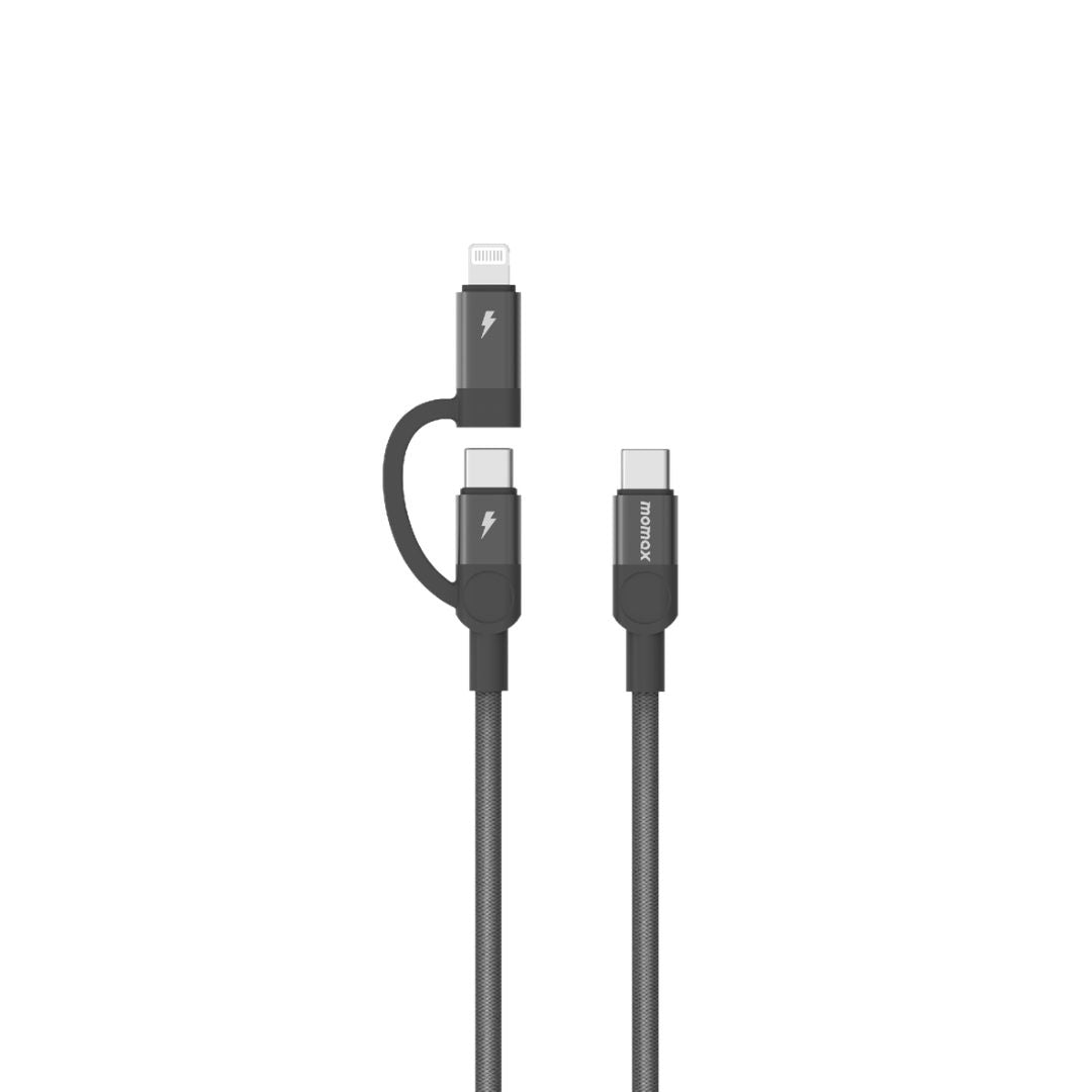 Momax 60W 1M Mag.Link Duo Magnetic USB-C to USB-C & Lightning Cable