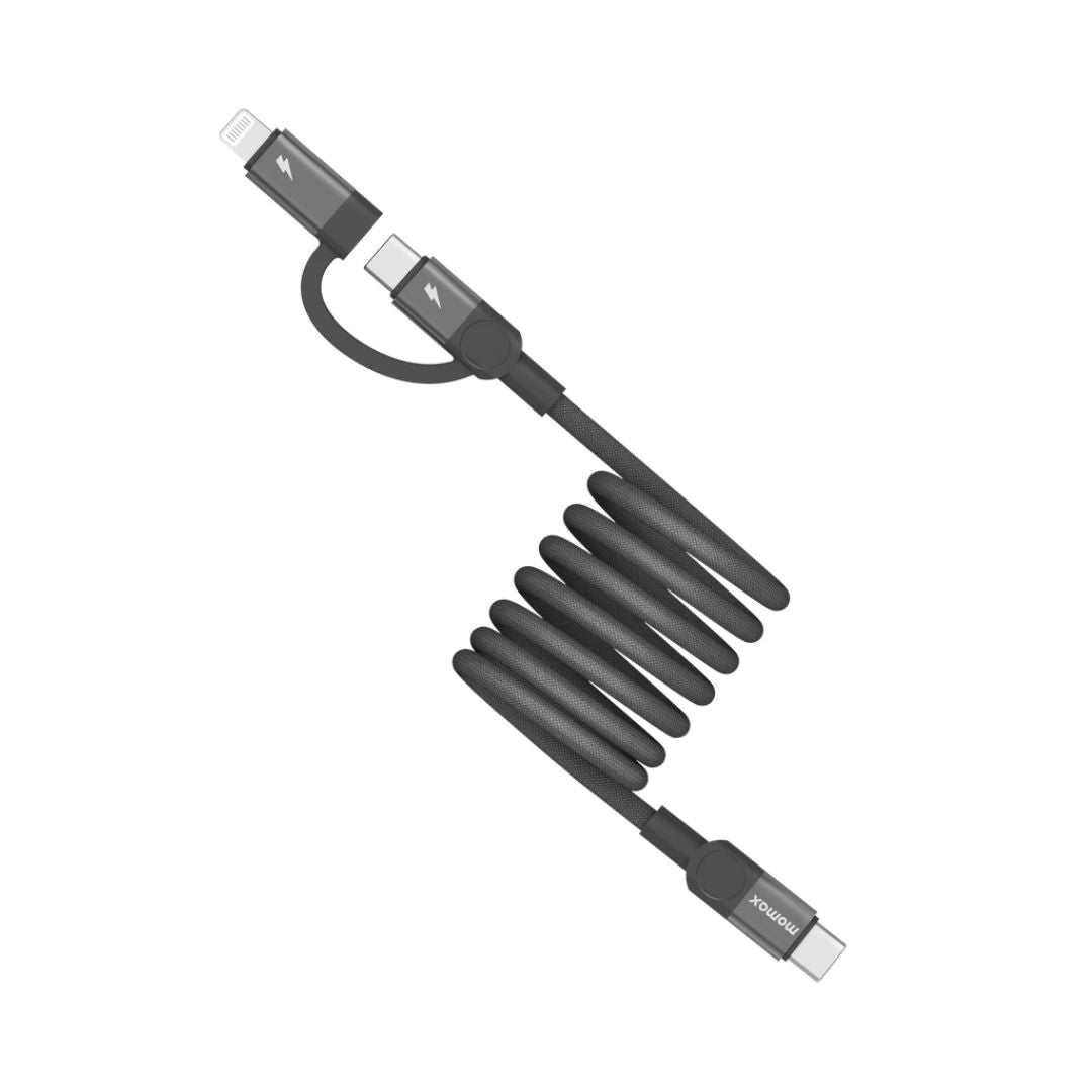 Momax 60W 1M Mag.Link Duo Magnetic USB-C to USB-C & Lightning Cable