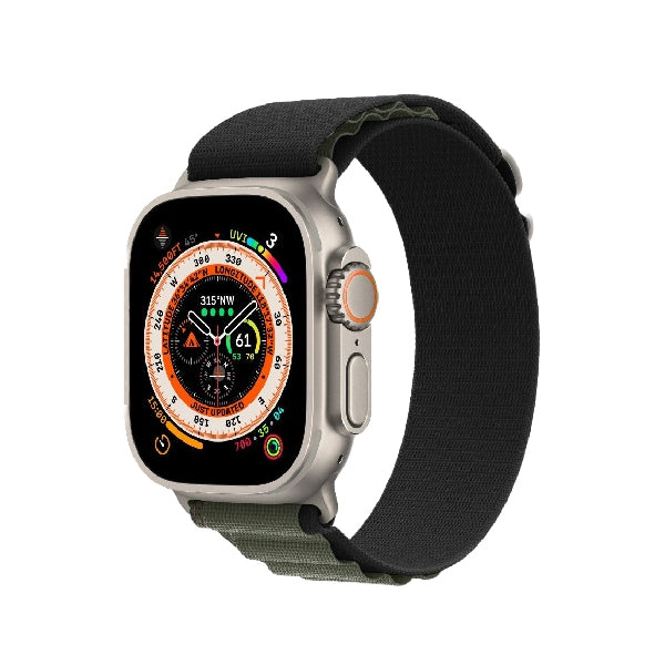 Green Lion Alphine Loop for Apple watch 42/44/45/49mm - Black / Green