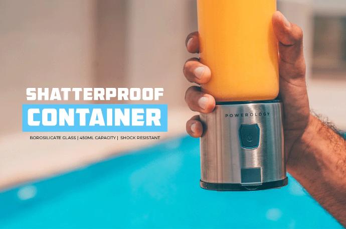 Powerology 6 Blades Portable and Rechargeable Juicer and Blender - خلاط محمول ب ٦ شفرات