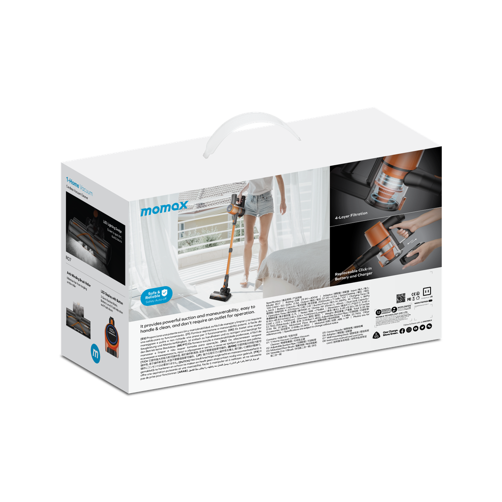 Momax 1-Home Cordless Vacuum Cleaner RO7 (UK PLUG)
