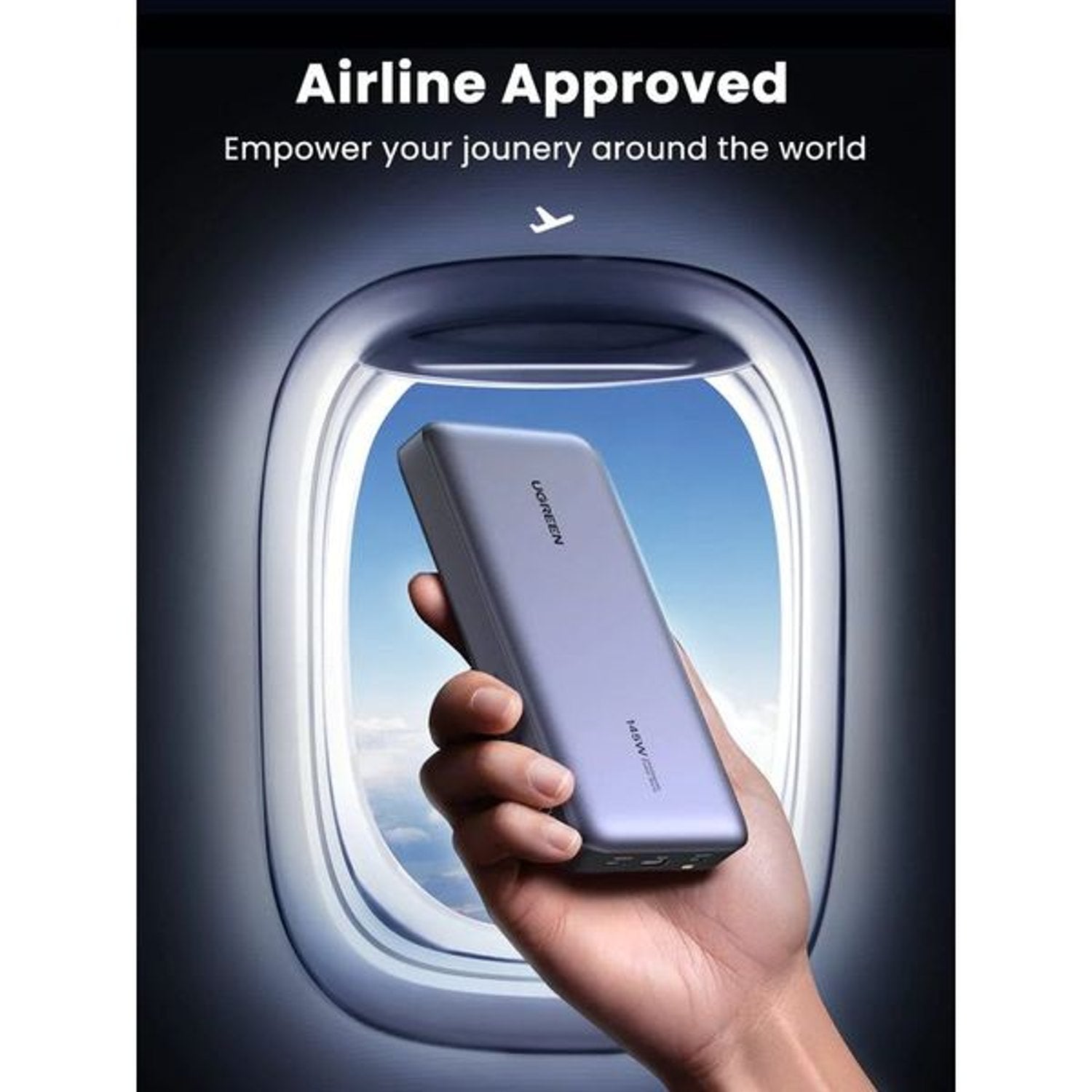 بنك طاقة يوجرين 145 واط 25000 مللي أمبير، نيكسود USB C 3 منافذ PD3.0