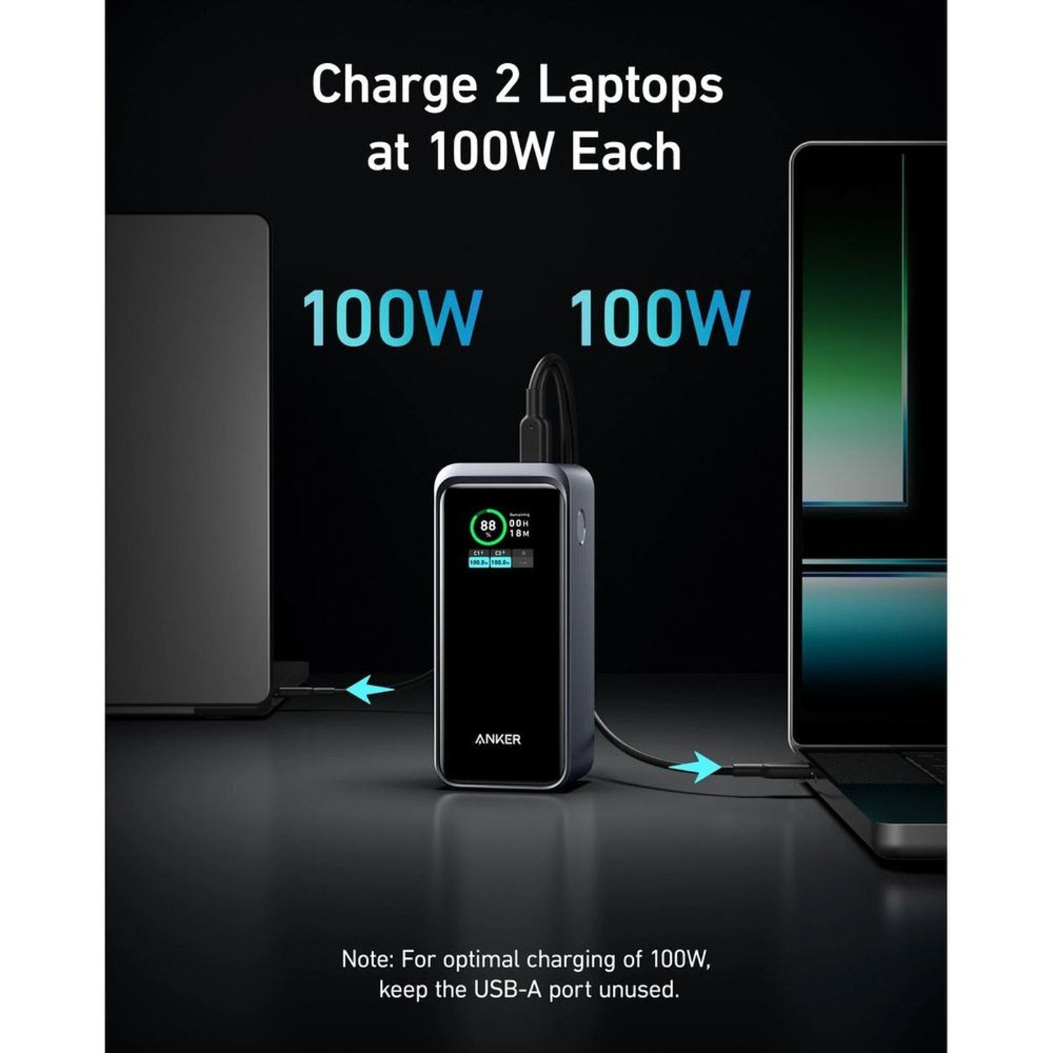 Anker Prime Smart Display Power Bank 20000mah (200W) - Black