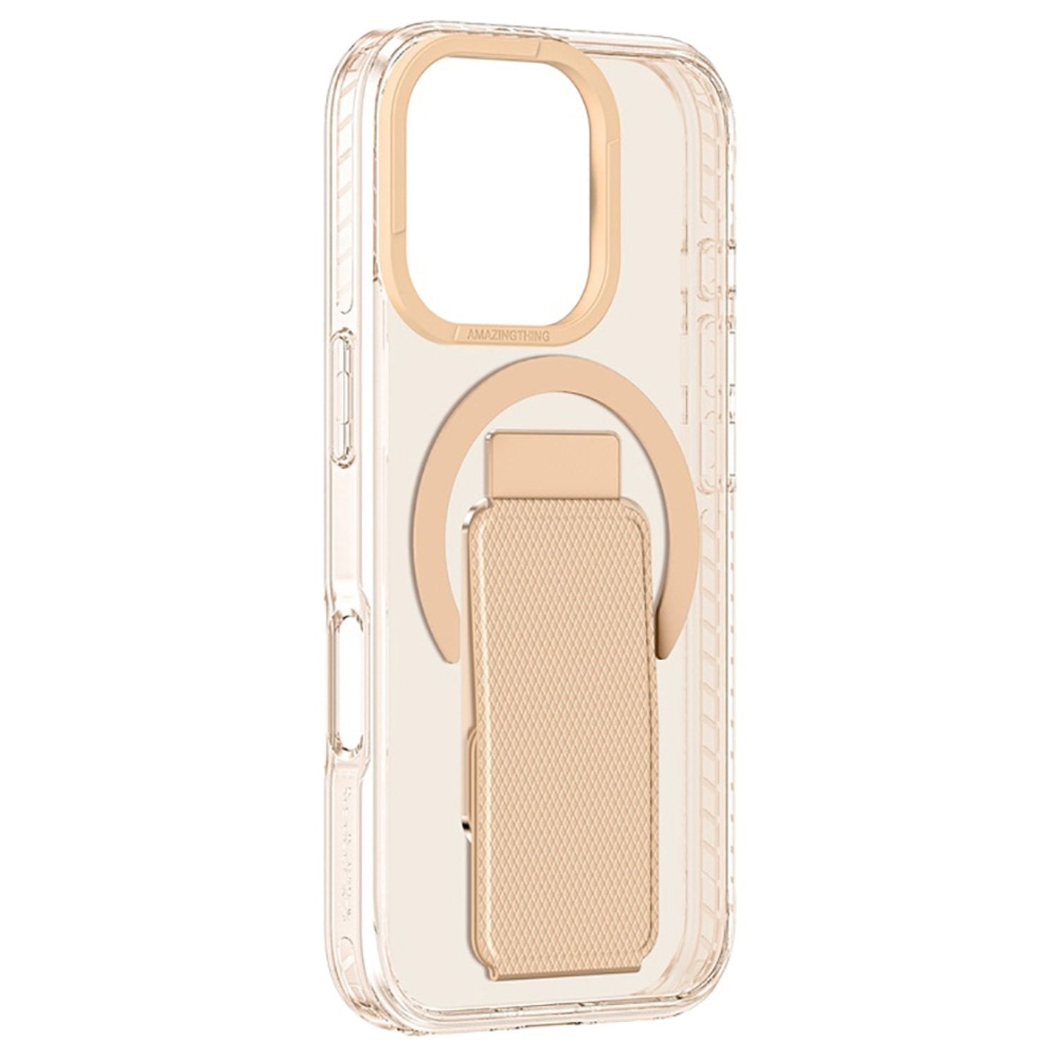 جراب Titan Plus من Amazing Thing باللون الذهبي الوردي لهاتف iPhone 16 Pro Max