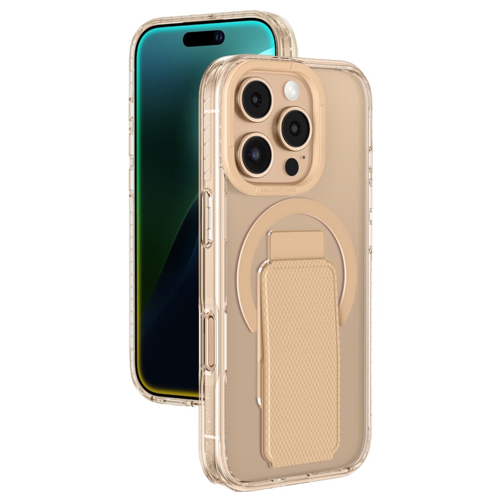 جراب Titan Plus من Amazing Thing باللون الذهبي الوردي لهاتف iPhone 16 Pro Max