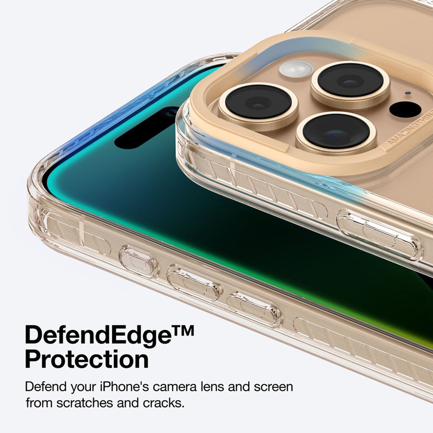 جراب Titan Plus من Amazing Thing باللون الذهبي الوردي لهاتف iPhone 16 Pro Max