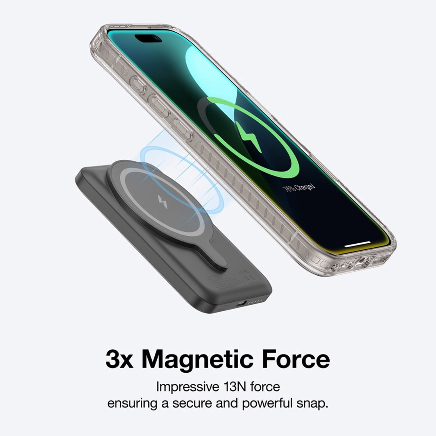 جراب Titan Pro Mag من Amazing Thing باللون الرمادي لهاتف iPhone 16 Pro Max