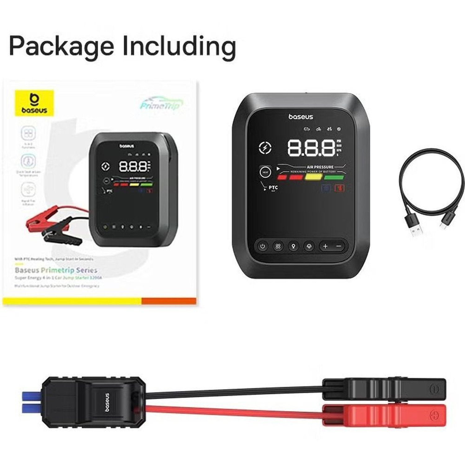 Baseus 4-in-1 Jump Starter 7800 mAh Black C00245903111-00