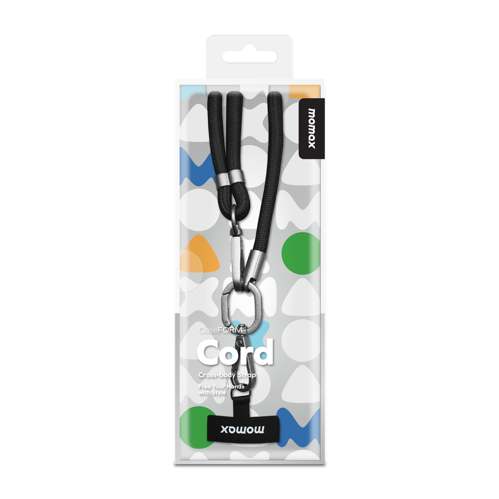 Momax Lanyard Cross Body Strap for Phone - Black