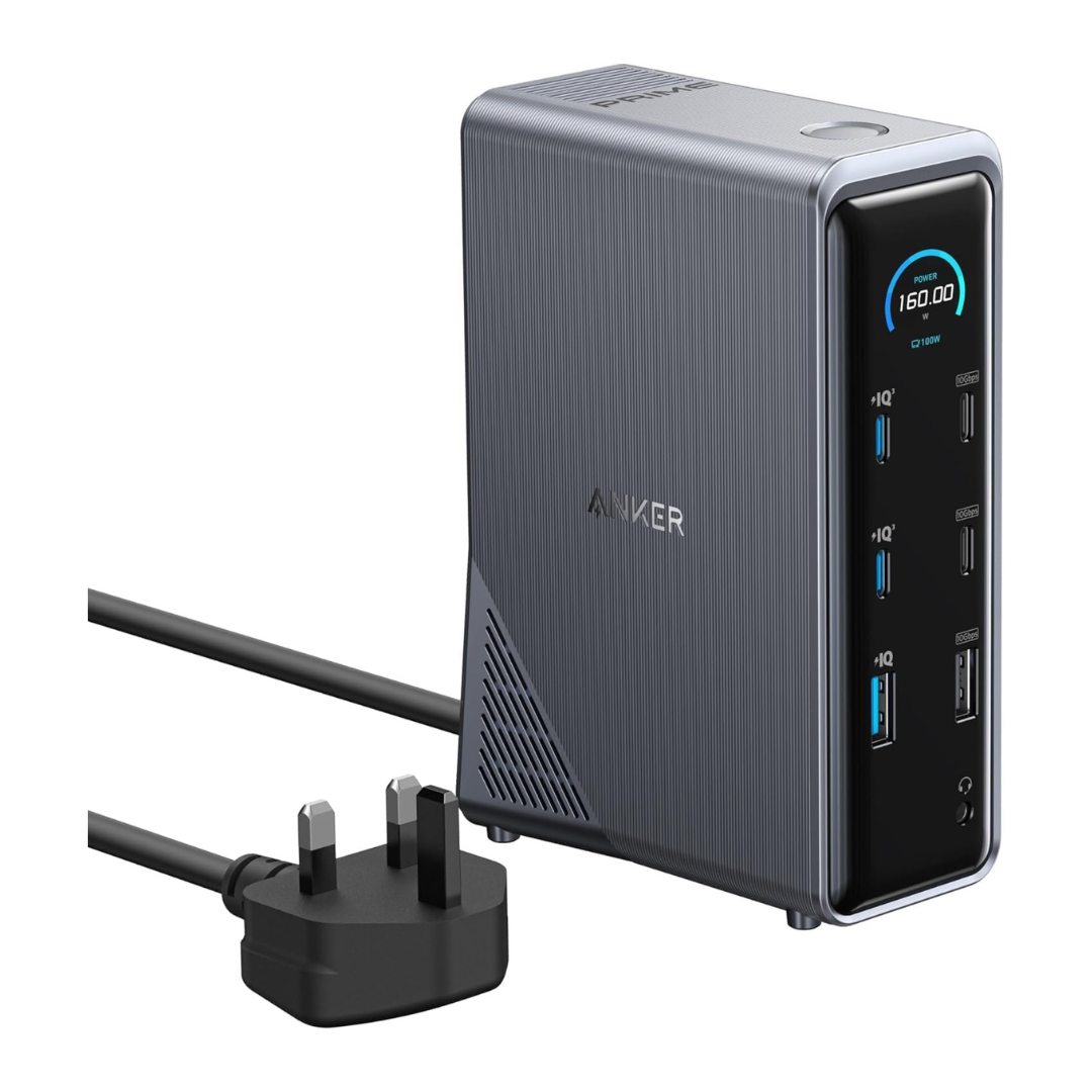 Anker Prime Charging Docking Station (14-in-1 Dual Display 160W) - Gray