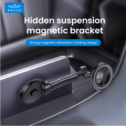 حامل هاتف السيارة Brave MagSafe BHL-51 - قابل للطي، يدور 360 درجة، عالمي - أسود