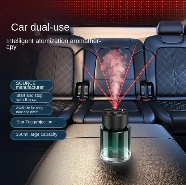 Car Air Fragrance Diffuser 160ml with Star Top Light