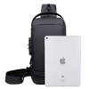 Fashion Crossbody Sling Waterproof Bag With USB Charging Port (Blue & Brown)