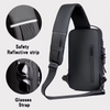 Fashion Crossbody Sling Waterproof Bag With USB Charging Port (Blue & Brown)