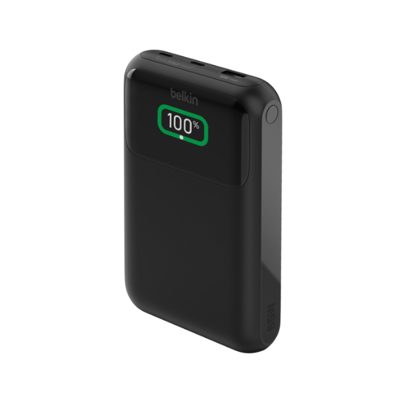 بنك طاقة Belkin BoostCharge ثلاثي المنافذ لأجهزة الكمبيوتر المحمولة 20K مع منافذ USB-C وUSB-A