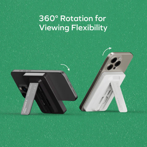 بنك طاقة لاسلكي مغناطيسي موماكس 1-باور إكس برو بسعة 5000 مللي أمبير/ساعة مع كابل USB-C مدمج