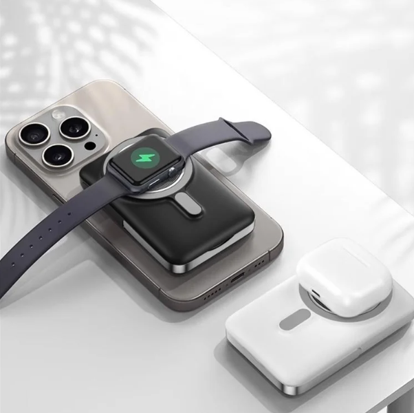 WiWU Elite Power Bank Wi-P018 10000mAh Strong Magnetic Wireless Charging With Stand - Purple