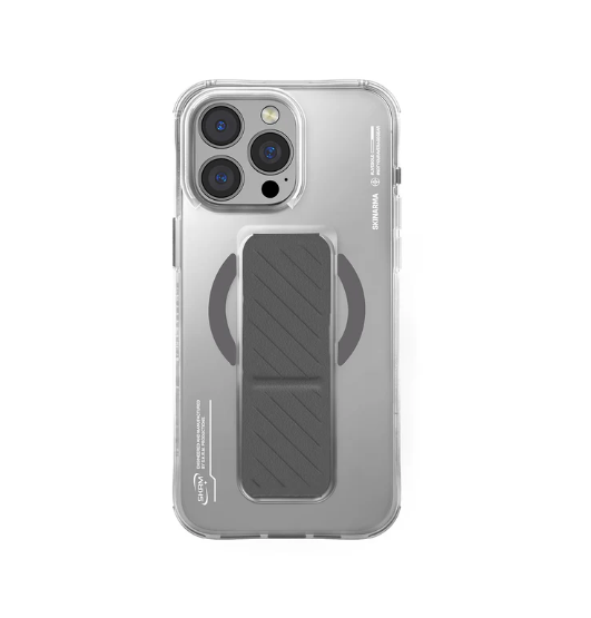 Skinarma AXON Mag-Charge iPhone 16 Pro / Pro Max with Grip-Stand - Grey