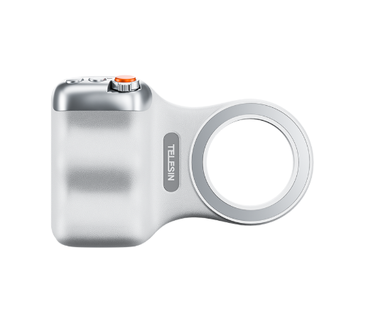 TELESIN Fun Shot Magnetic Phone Camera DSLR Style Shutter Grip for iPhone & Android with Detachable Wireless Shutter Button - MFI Certified - 1/4" Screw - Comfort Ergonomic Camera Grip Handle Holder