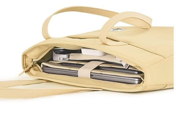 WIWU ORA Tote Women Bag 14" Water-resistant, Multi-pocket, Skin-friendly and soft lining, multiple uses - Lvory