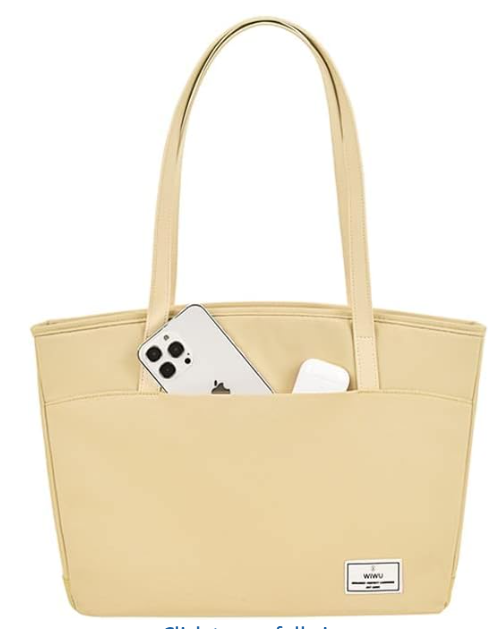 WIWU ORA Tote Women Bag 14" Water-resistant, Multi-pocket, Skin-friendly and soft lining, multiple uses - Lvory