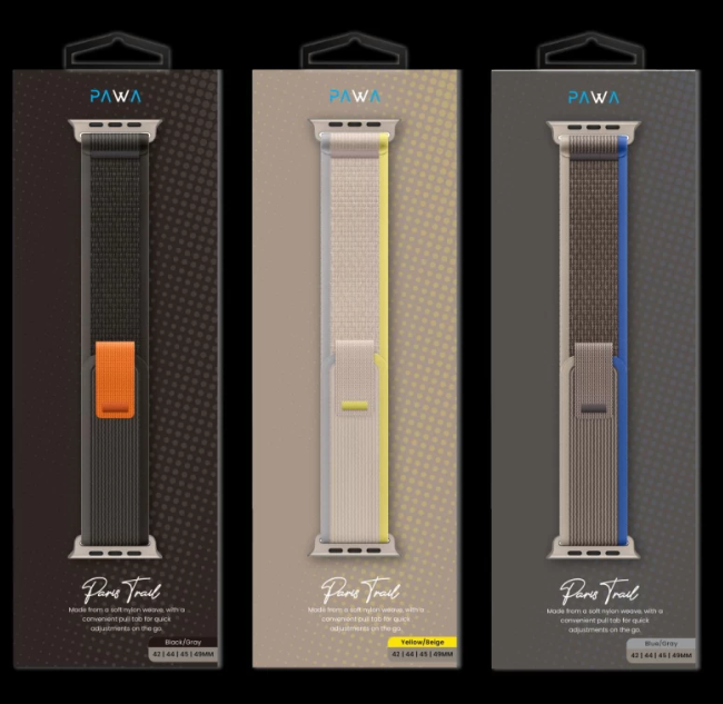 Pawa Paris Trail Watch Strap Ultra/Series8 49/45/44/42mm - Blue/Gray