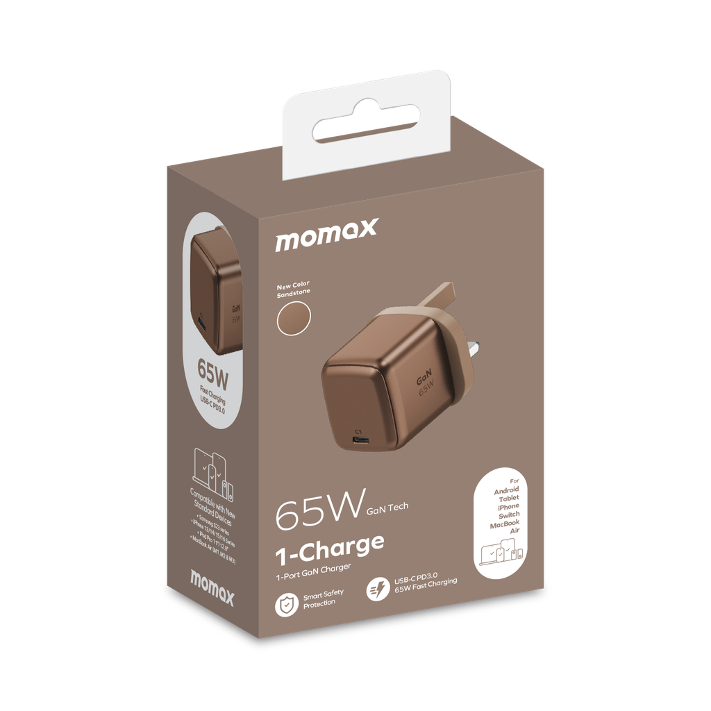 Momax 1-Charge 65W GaN Charger - Desert Titanium