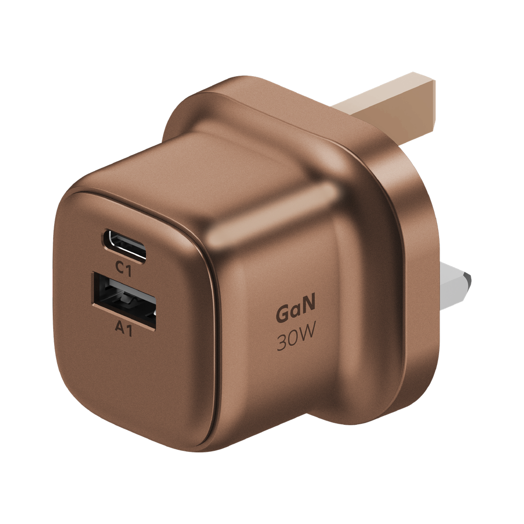 Momax 1-Charge 2-Port GaN Charger 30W - Desert Titanium