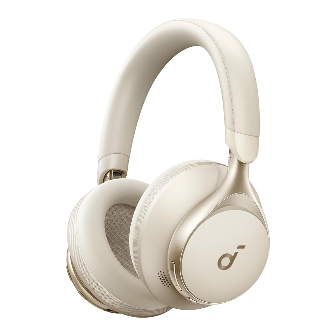 Soundcore by Anker, Space One Active Noise Cancelling Headphones, 40H ANC Playtime - Latte Cream