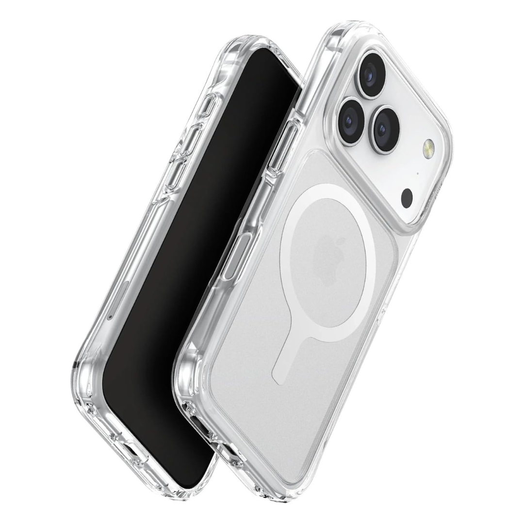 UNIQ LPX CLASSIC Case for iPhone 17 Pro and Pro Max, Slim Hybrid Clear 8 ft Drop Protection Case with Anti-Fingerprint Finish & MagClick-Compatibility (Clear)