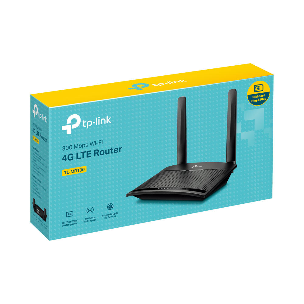 TP-LINK 300MBPS WIRELESS N 4G LTE ROUTER (TL-MR100)