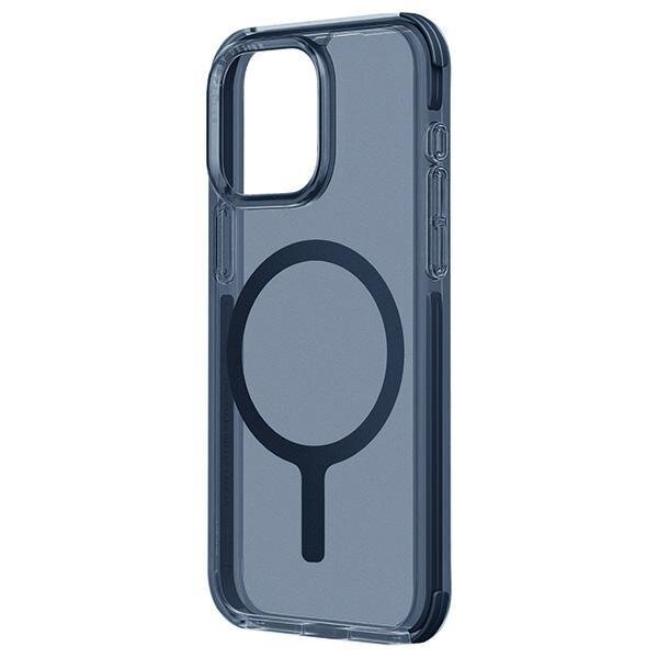 جراب/غطاء شحن مغناطيسي من Uniq لهاتف iPhone 15 Pro/Pro Max - أزرق دخاني