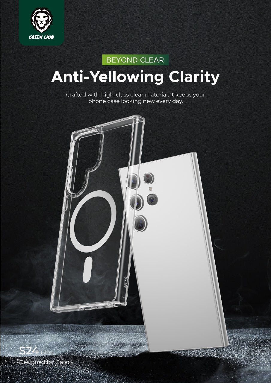 Green Lion MagSafe Crystal Clear Ultra Drop Protection Case for S24 Plus