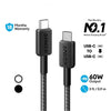 Anker 322 PowerLine USB-C to USB-C Cable (0.9 m / 3 ft, 60 W PD) – Model A81F5H11