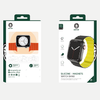 Green Silicone Magnetic Watch Band for Apple Watch 42/44/45MM - Black/Yellow