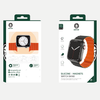 Green Silicone Magnetic Watch Band for Apple Watch 42/44/45MM - Black/Orange