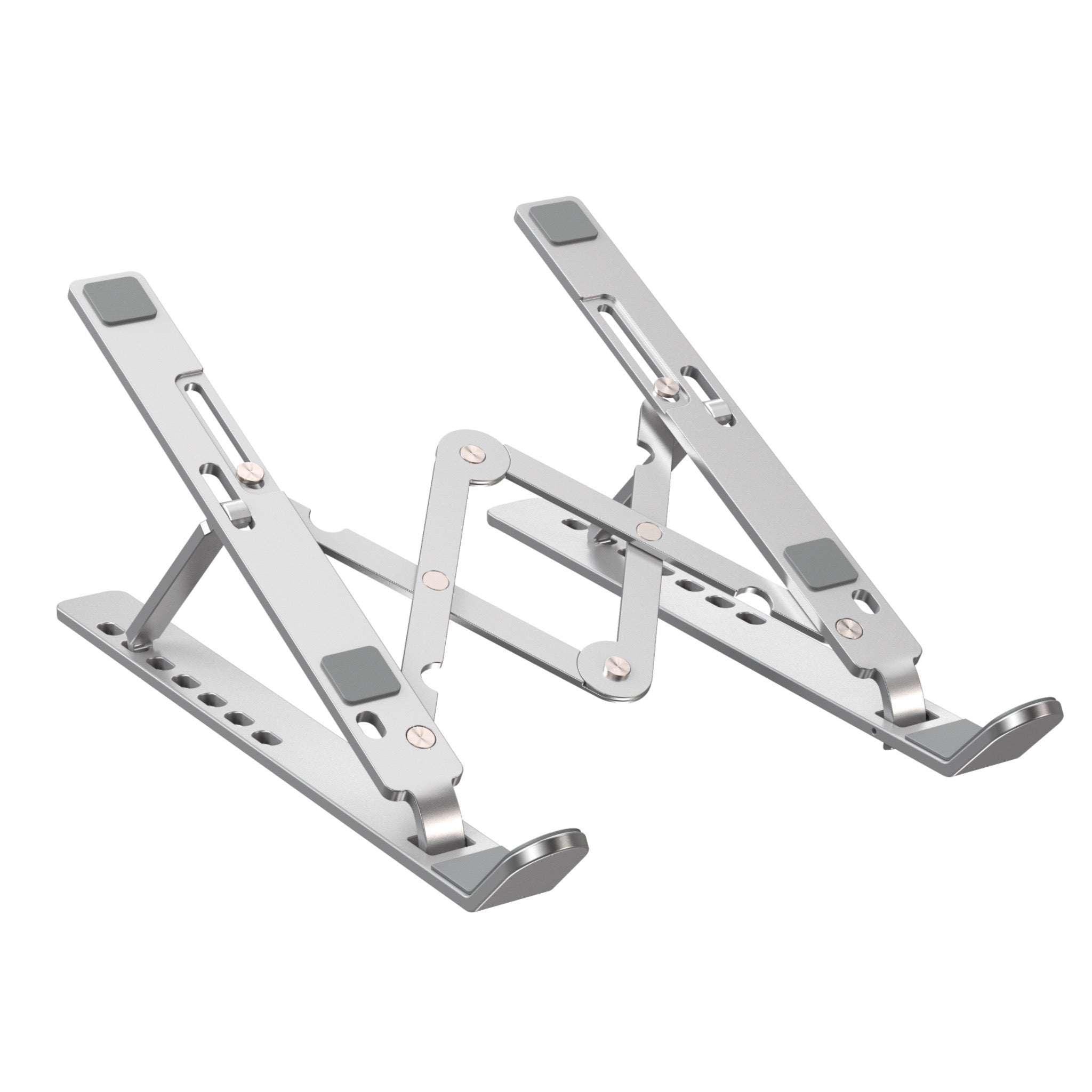 YESIDO حامل كمبيوتر محمول/كمبيوتر لوحي قابل للطي - حامل تابلت للكمبيوتر قابل للطي والتعديل بارتفاع قابل للطي ومزود بعشرة مستويات لأجهزة الكمبيوتر واللابتوب والتابلت