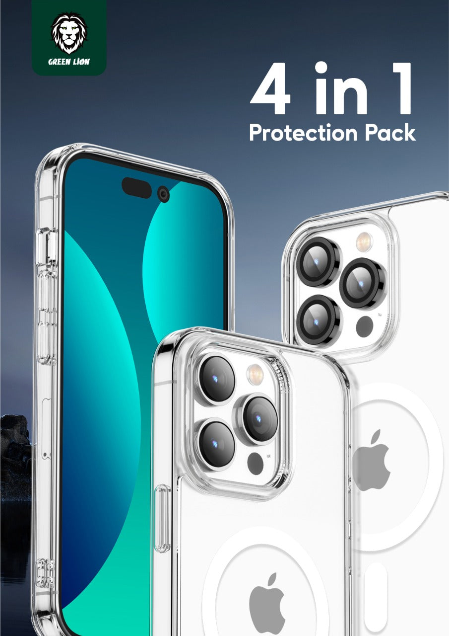 Green 4 in 1 360°  9H Protection Pack for iPhone 14 Pro / Pro Max