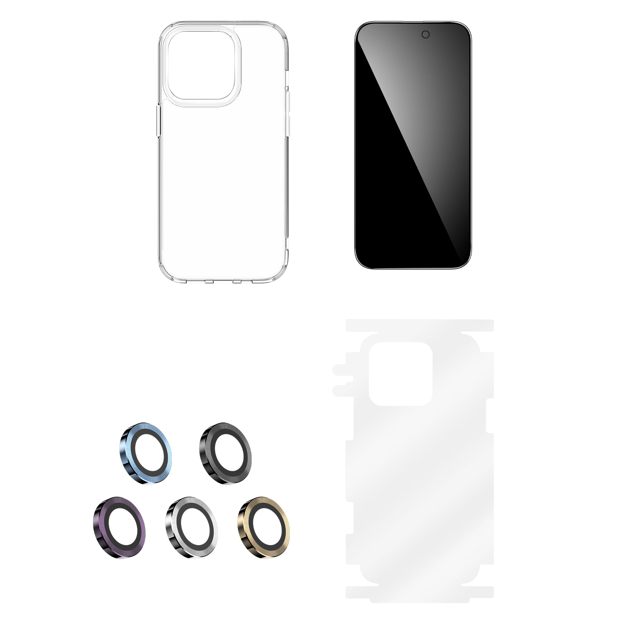 Green 4 in 1 360° Privacy Protection Pack for iPhone 14 Pro / Pro Max