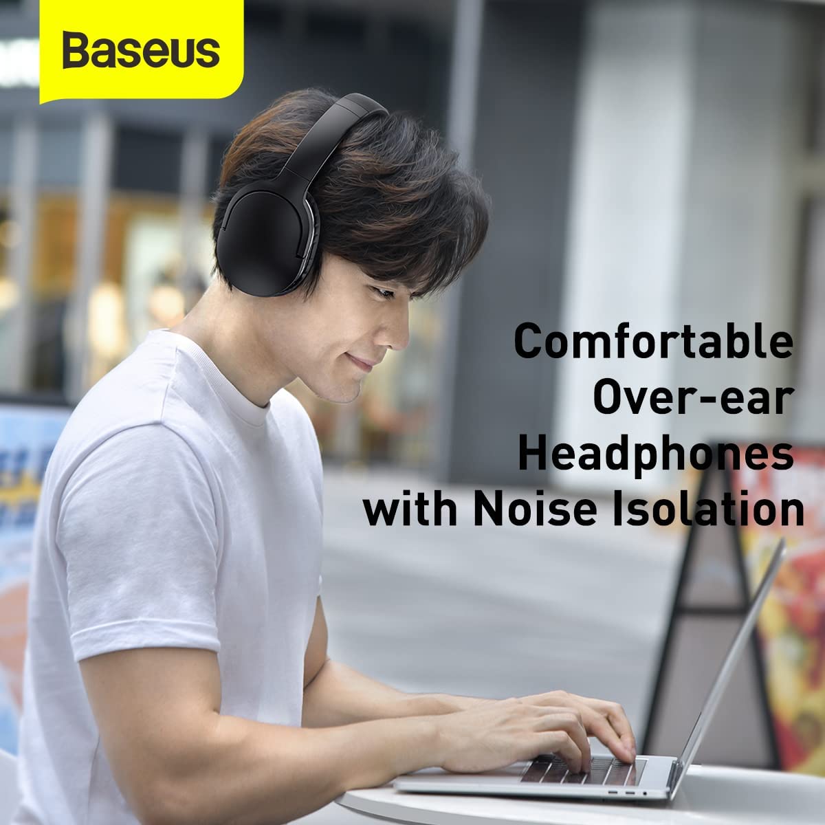 BASEUS ENCOK D02 PRO WIRELESS HEADPHONE - BLACK