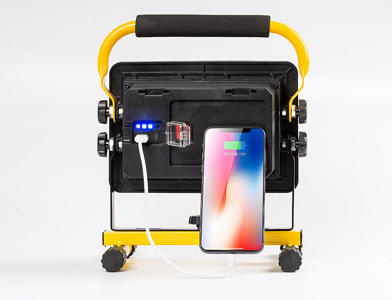 Rechargeable Portable LED 150W Work Light with Stand (Solar)