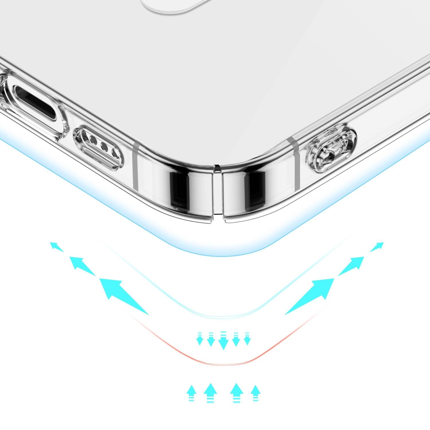 Green 360° Anti-Shock Creative Magnetic Case for iPhone 14 Pro