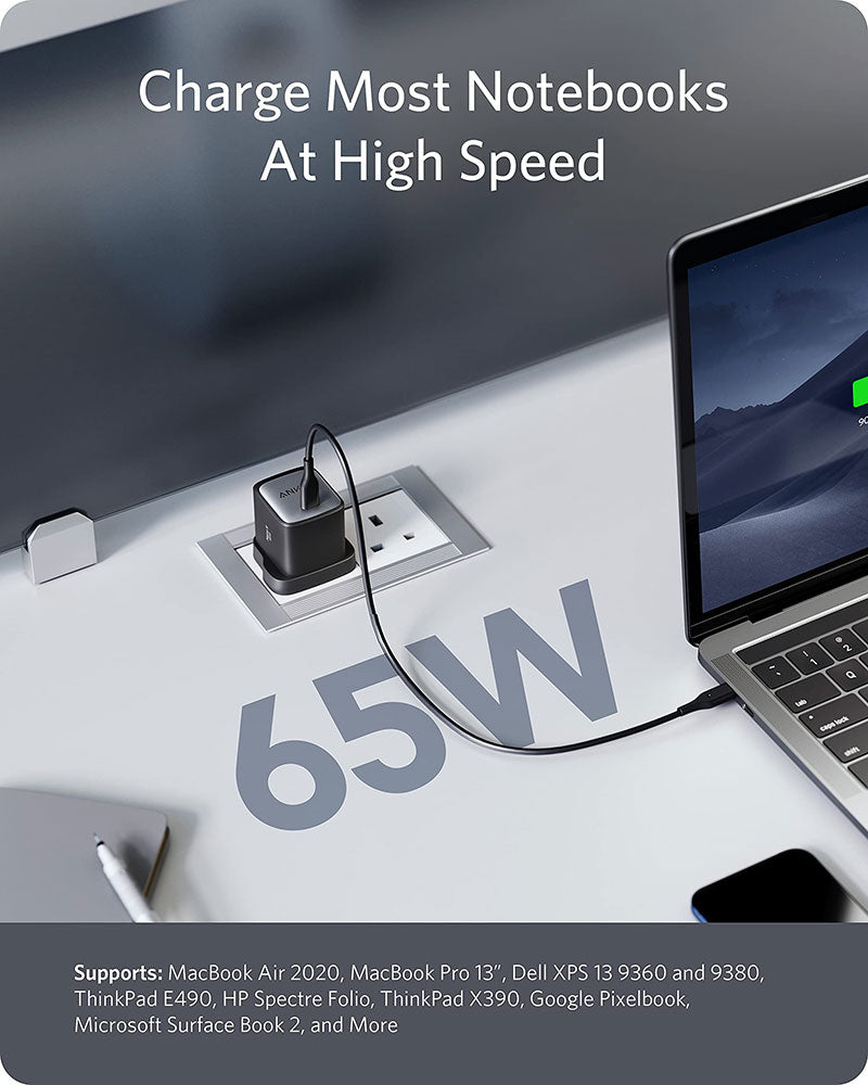 Anker Nano II 65W USB-C Charger – A2663K11 -  Black