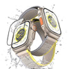 واقي شاشة زجاجي كامل عالي الوضوح Ultra Pro من Green Lion لساعة Apple Watch مقاس 49 مم - شفاف