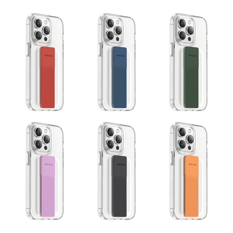 جراب Green London رفيع هجين مع حزام مطاطي لهاتف iPhone 14