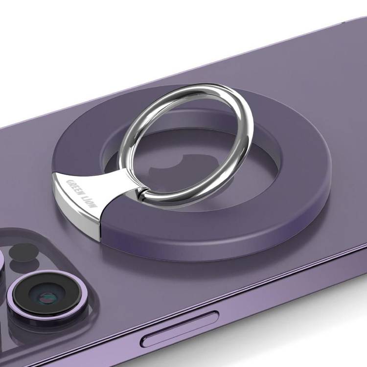 مشبك حلقي مغناطيسي باللون الأخضر - أرجواني - مقبض الهاتف 360 درجة من شركة قرين ليون