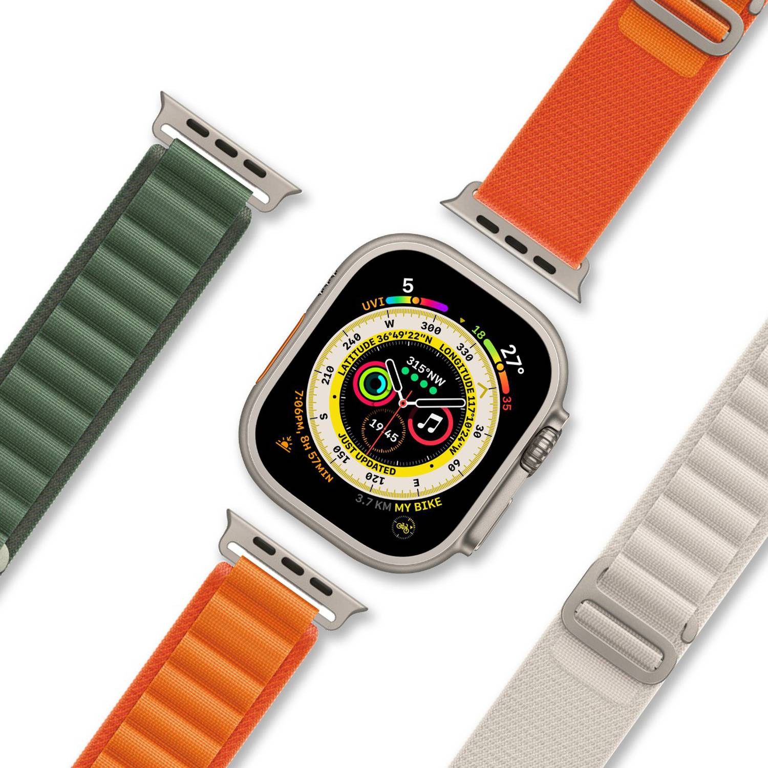 Green Lion Ultra Series High-Strength Watch Strap (42mm/44mm/45mm/49mm) - Orange