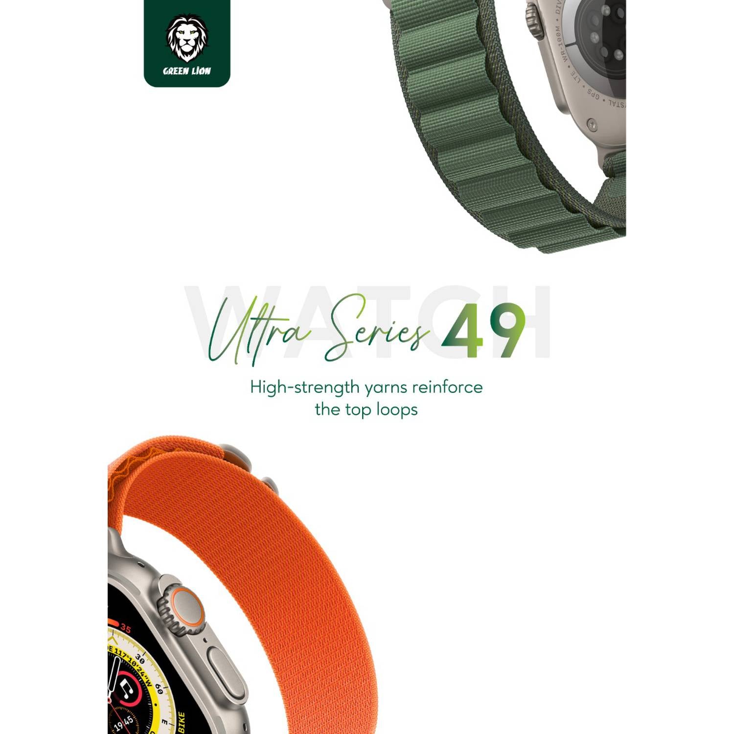 Green Lion Ultra Series High-Strength Watch Strap (42mm/44mm/45mm/49mm) - Green