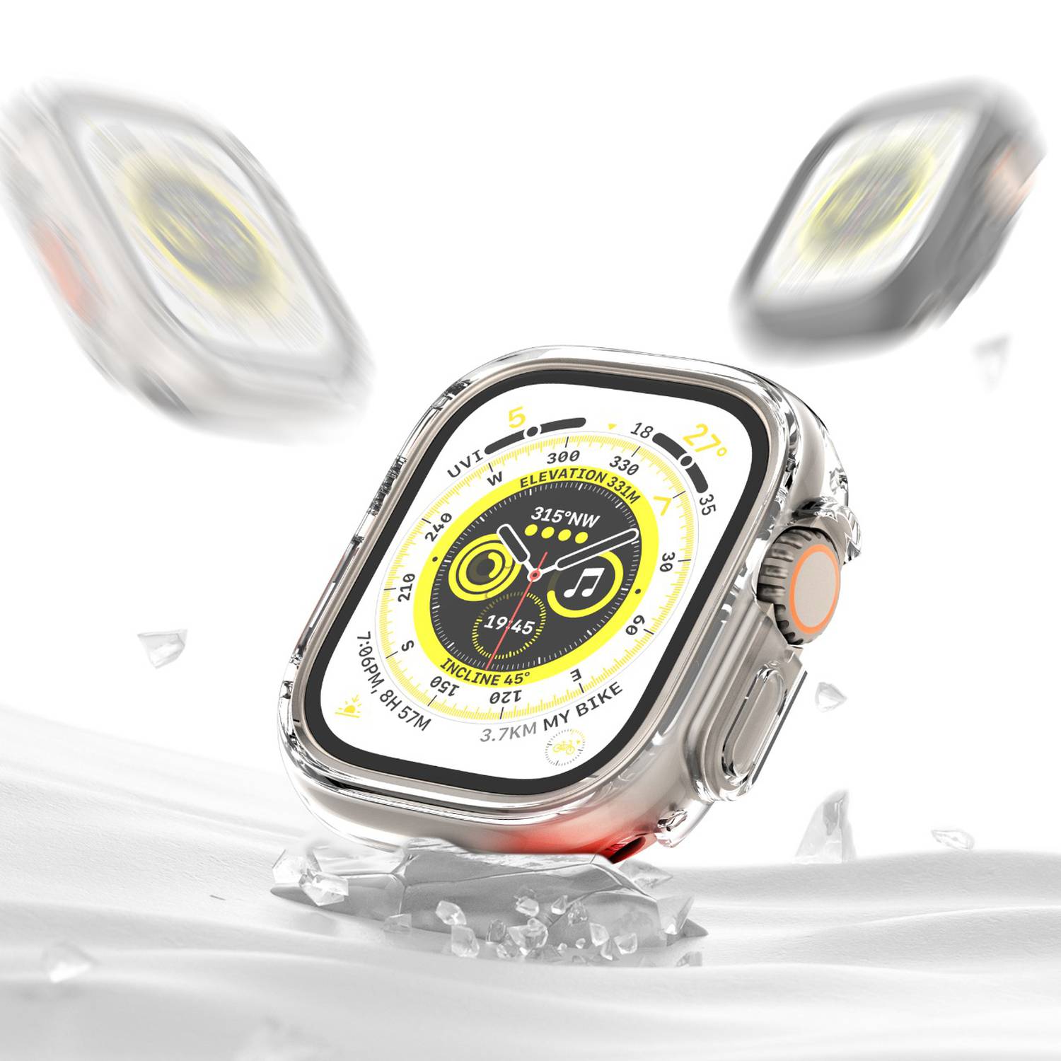 جراب Green Lion Ultra Series Guard Pro لساعة Apple Watch مقاس 49 مم - شفاف