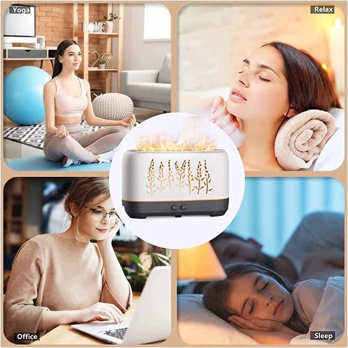 Flame Aroma Diffuser 3D flame fragrance Humidifier 200ml